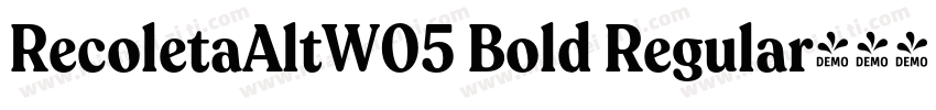 RecoletaAltW05 Bold Regular字体转换